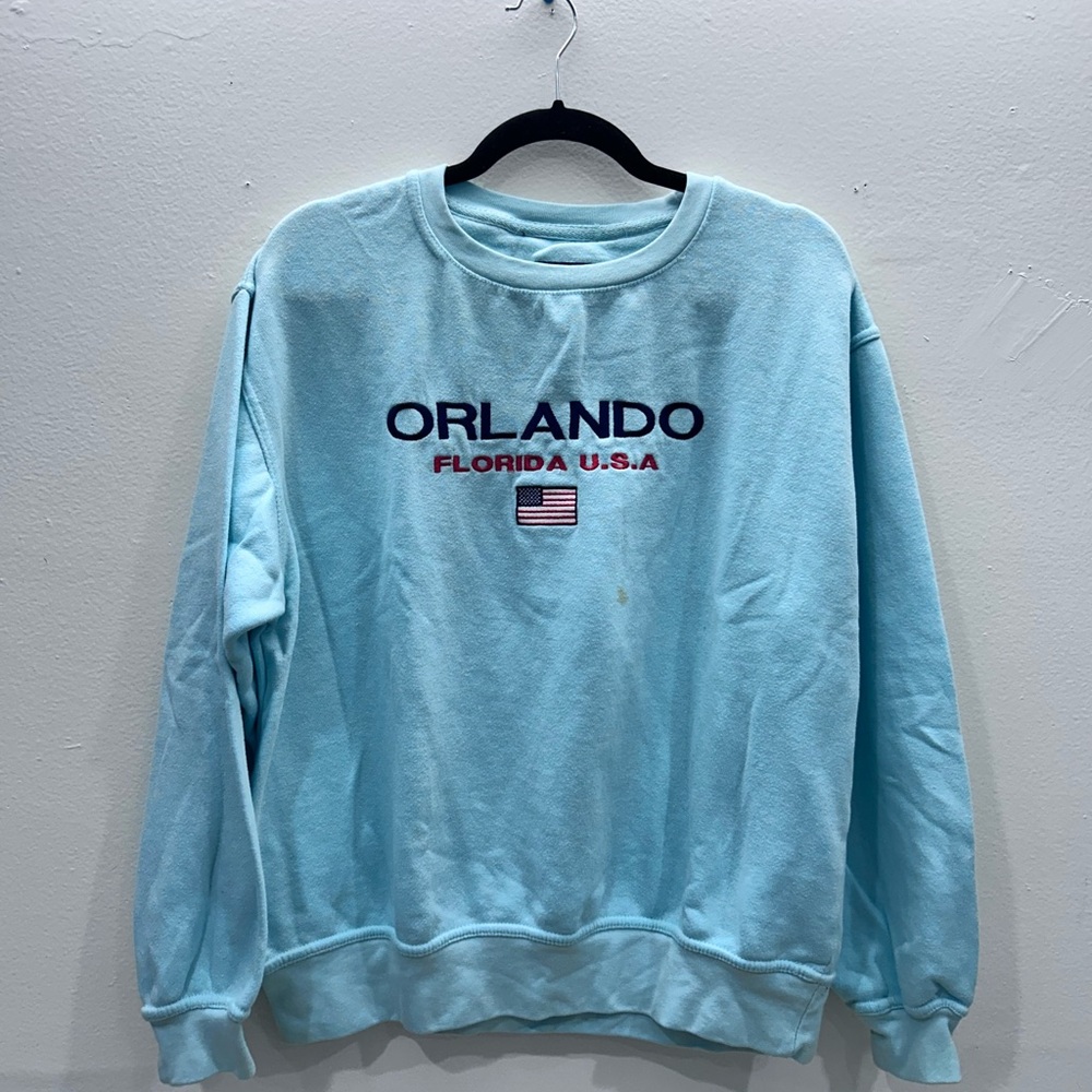 Orlando USA Sky Blue Crewneck Sweater